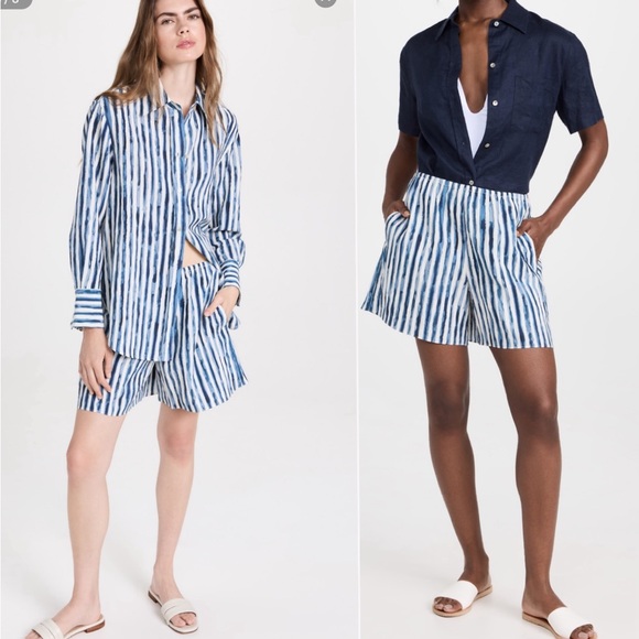 Vince painterly stripe pull on shorts - Picture 3 of 4